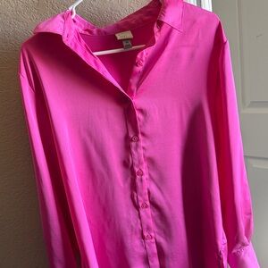 NWOT Fuchsia Button-Down Shirt